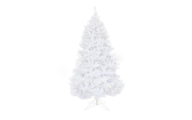  6.5′ Pre-Lit White Christmas Tree with Warm White Led Lights
