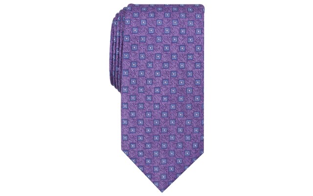  Men’s Blue Kilton Geometric Classic Neck Tie Silk Purple Not Applicable