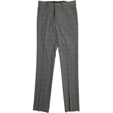 Perry Ellis Men’s Slim Fit Stretch Non Iron Dress Pants, Grey Plaid, 30×32