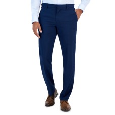 Perry Ellis Portfolio Mens Modern Fit Suit Dress Pants, Estate Blue, 32 x 30
