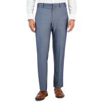 Perry Ellis Portfolio Men’s Modern-Fit Check Dress Pants, Gray, 38×30