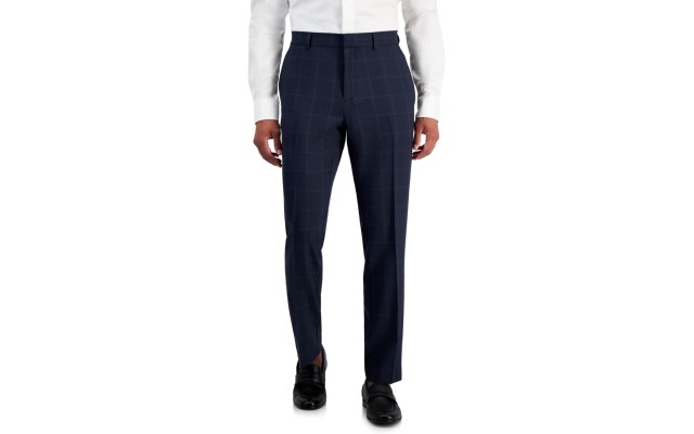  Portfolio Men’s Slim Fit Twill Dress Pants, Dark Navy, 32 x 30