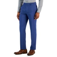 Perry Ellis Portfolio Men’s Slim-Fit Tonal Windowpane Dress Pants, Blue, 36×32
