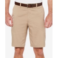 Pga Tour Men’s Big and Tall Flat-Front Shorts, Khaki, 52