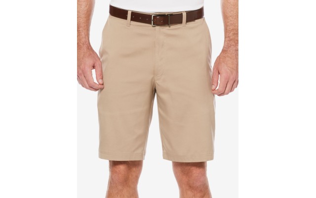  Men’s Big and Tall Flat-Front Shorts, Khaki, 52
