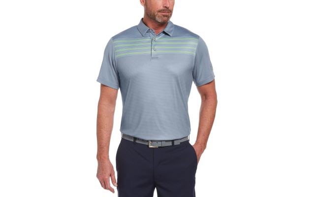  Mens Front-Stripe Golf Polo T-Shirts,  Large