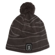 Pga Tour Mens Laser Logo Beanie Hat, Brown