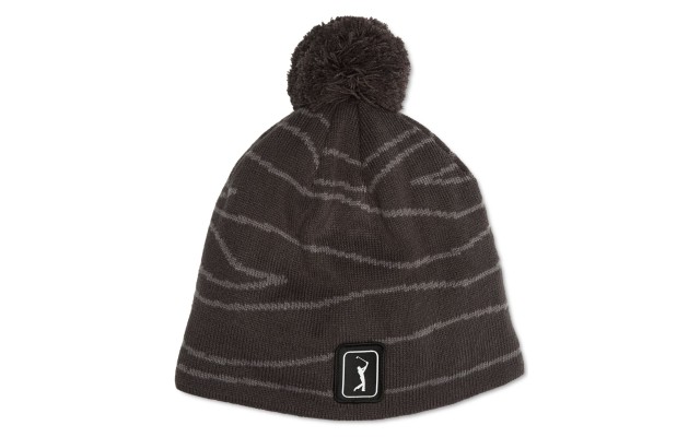  Mens Laser Logo Beanie Hat, Brown
