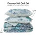  Lightweight Reversible Microfiber Quilt Bedding Set, 2 Piece, Full/Queen, Seascape Ocean