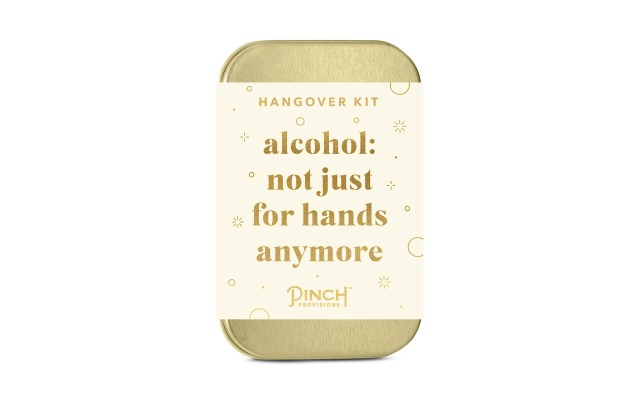  Alcohol: Not Just For Hands Anymore Hangover Kit, Includes 6 After-Party Emergency Essential Items, Small Portable Pouch, Ideal Gift for Friends, Bachelorette Parties and Birthday’s, Ivory, 4 x 2.5