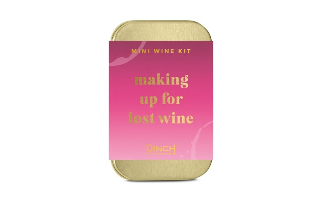 Mini Wine Night Kit, Includes 5 Must-Have Emergency Essential Items for Weekend Plans, Funny Portable Box Kit, Ideal Gift for Bachelorette and Birthday Parties, Pink, 4 x 2.5