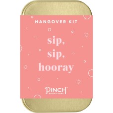 Pinch Provisions Sip Sip Hooray Hangover Kit, Includes 6 After-Party Emergency Essential Items, Small Portable Pouch, Ideal Gift for Friends, Siblings, Peers, Bachelorette Parties and Birthday’s, Pink, 4 x 2.5