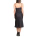  Womens Juniors’ Cowl-Neck Cami Dress, Black/XS