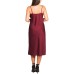 Pink Rose Womens Juniors’ Cowl-Neck Cami Dress, Wine/L