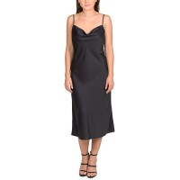 Pink Rose Womens Juniors’ Cowl-Neck Cami Dress, Black/XS