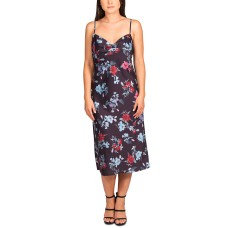 Pink Rose Womens Juniors’ Cowl-Neck Cami Dress, Purple/S
