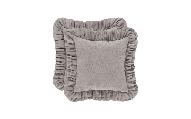 Piper & Wright Emily Alloy Euro Sham, Gray, 26x26