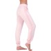  Sunset Crochet Inset Terry Joggers, Pink, Small