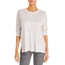PJ Salvage Women’s Loungewear Leopard Print Long Sleeve Top, Sunshine, Medium