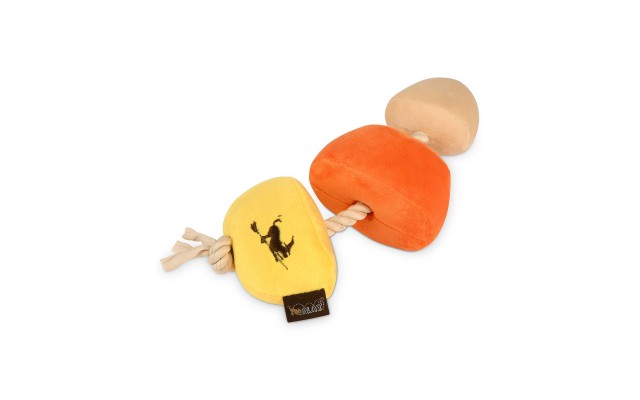 . Canine Corn Dog Toy, Orange ,11″L x 4.25″W