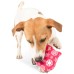 . Plush Holiday Ornament Dog Toy, Red, 4.0″x 1.8″ x 4.8″