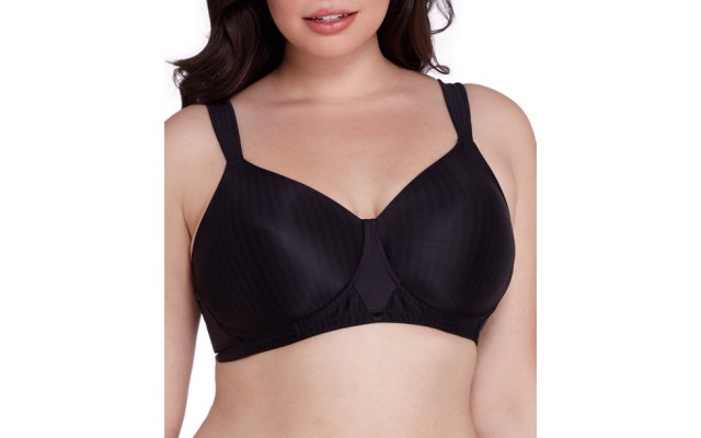   18 Hour 4803 Silky Soft Smoothing Wirefree Bra, Black, 36 C