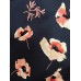  Henley Blouse Print Shirt With Front Chest Pocket, A Flower Navy, XX-Large