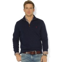 Polo Ralph Lauren French-Rib Half-Zip Pullover Sweater, 2XL, Navy
