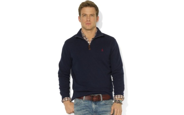 Polo Ralph Lauren French-Rib Half-Zip Pullover Sweater, 2XL, Navy