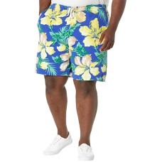 Polo Ralph Lauren Men’s Big & Tall Floral Spa Terry Shorts, Blue, 3XB