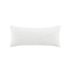 Premier Comfort Corded Plush Decorative Pillow, 14 x 30″,Ivory,