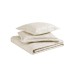  Signature Reversible Printed Herringbone to Faux Fur Quilt Set, Ivory, King