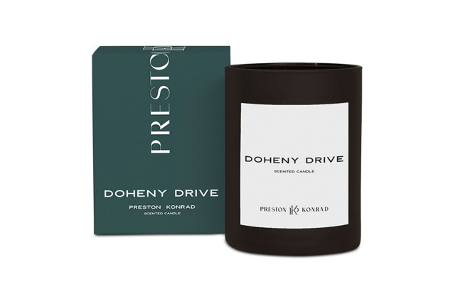 Preston Konrad Home Doheny Drive Candle, Green, 10 oz