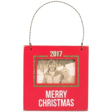 Primitives by Kathy 2017 Merry Christmas Mini Hanging Frame Ornament