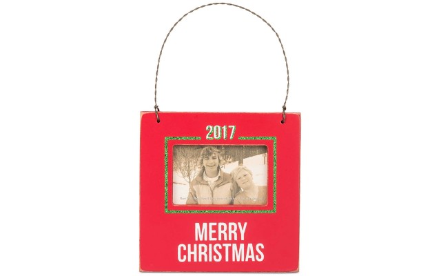  2017 Merry Christmas Mini Hanging Frame Ornament