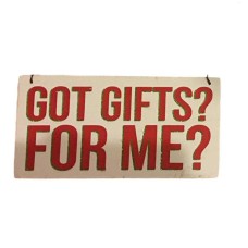 Primitives by Kathy Christmas Hanging Signs/Ornaments Set of 3 or Individual (White, 1)