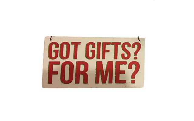  Christmas Hanging Signs/Ornaments Set of 3 or Individual (White, 1)