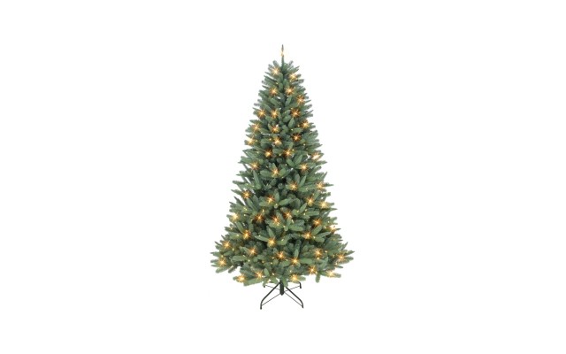  7.5′ Pre-Lit Monterey Spruce Tree with 500 Warm White Led Lights, 1527 Tips