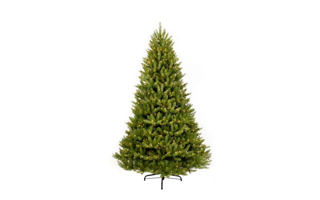  6.5 ft. Pre-lit Franklin Fir Artificial Christmas Tree, Green