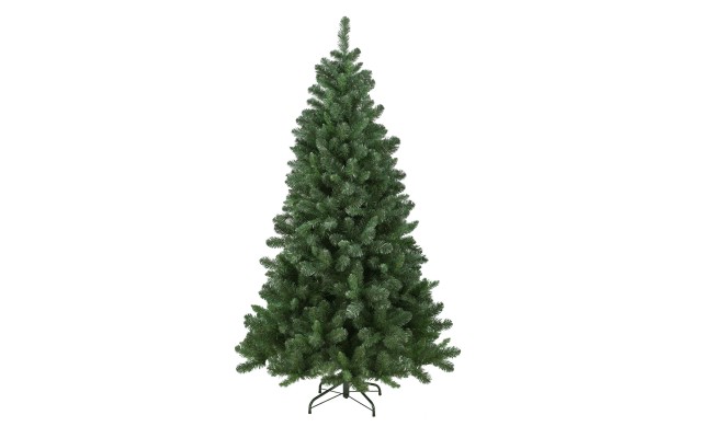  7.5 ft. Pre-Lit Lightly Frosted Northern Tip Pine Artificial Christmas Tree, Dark Green