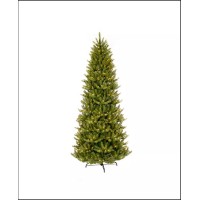 Puleo International 9 ft. Pre-lit Franklin Fir Pencil Artificial Christmas Tree