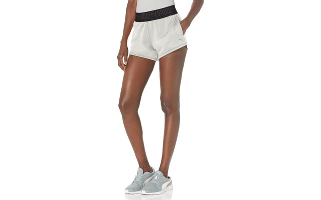  Women’s Train 3″ Shorts, Light Gray Heather, X-Large