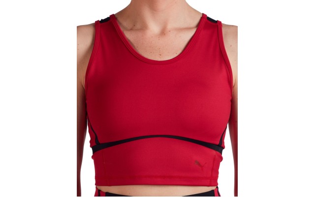 Women’s Train Eversculpt Fitted Cropped Tank Top, Red, Medium