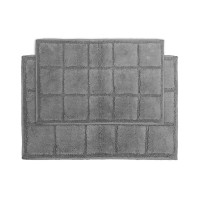Pure Bath Garland 2pc Bath Rug Set Bedding, Gray