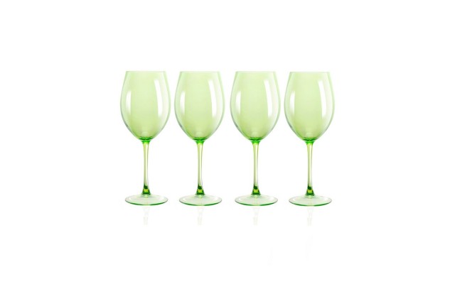  Carnival All Purpose 20 oz Wine Glasses, Set of 4, Green