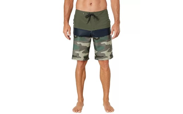  Mens Surfsilk Panel Boardshorts, Green, 29