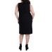 R & M Richards Women’s Plus Size 2-Pc. Printed Jacket & Necklace Dress, Black/Red, 18W