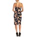  Women’s Floral Sheath Dress, Navy, Medium