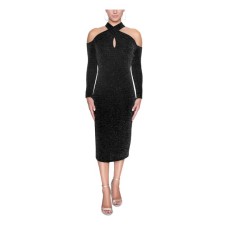 Rachel Rachel Roy Women’s Simone Crisscross-Halter Sheath Dress, Black, X-Small