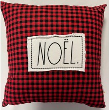 Rae Dunn, Noel, Decorative Pillow, 20×20, Red